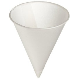 Solo 42R-2050 4.25 oz. White Paper Cone Cup Rolled Rim 5000 / CS