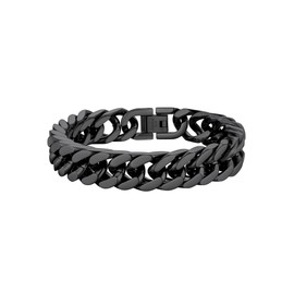 PROSTEEL Stainless Steel Bracelet Men Jewelry Accessories Black Curb Cuban Hand Chain 21CM