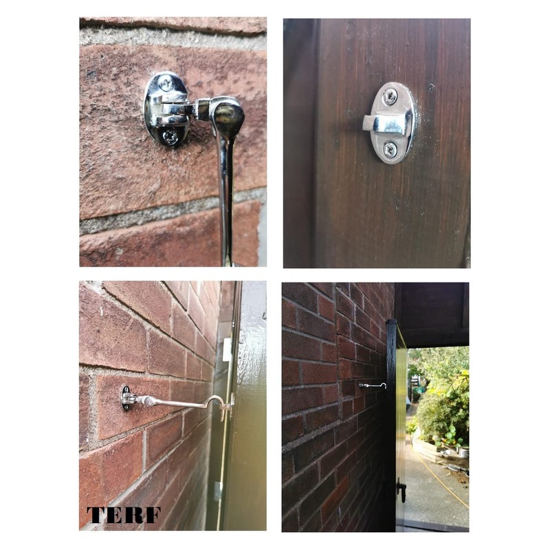 TERF® 150mm Heavy Duty Polished Chrome Cabin Door Hook and