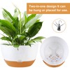 KPUVX 4 Pack Plastic Hanging planters for Indoor Plants,8 Inch