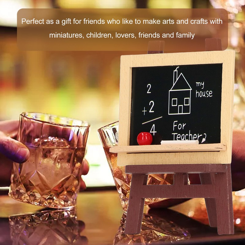 10Pcs Miniature Small Blackboard Easel Realistic Lovely Dollhouse Small Chalkboards