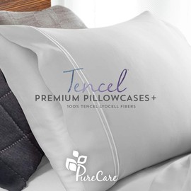 Purecare Elements Cool Touch 2-Piece Pillowcase Set, 100% Tencel, Enveloping Design, King, White (PCSTPC-K-WH)