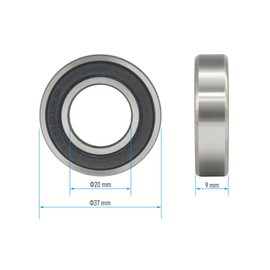 FOCMKEAS 6904-2RS 10 PCS Deep Groove Ball Bearing 20×37×9mm Double Black Rubber Sealed Ball Bearing Chrome Steel P0 Z2 Bearing for Industrial Machine,Power Tools and Mechanical Equipment