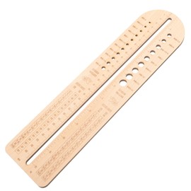 KALLORY Sock Rulers Knitting Crochet Size Measurement Hook Gauge Crochet Size Measurement Ruler Weaving Tool Wooden Sock Blocker DIY Weaving Tools Beige