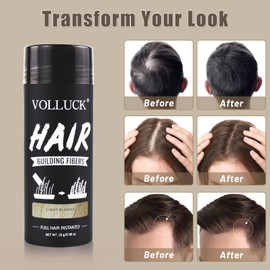 VOLLUCK Hair Fibres, Hair Thickening Products for Women Men, Long-lasting Hair Thick Fiber for Hair Loss 28 g (Light Blonde)