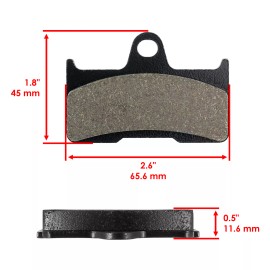 Caltric Front & Rear Brake Pads for Yamaha Grizzly 660 YFM660F 4X4 2002 2003 2004-2008