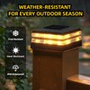 EXCMARK 2 Pack 4x4 Solar Post Cap Lights Outdoor Waterproof
