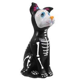 Figura De Perro Del Día De Los Muertos: Estatua De Perro De Halloween