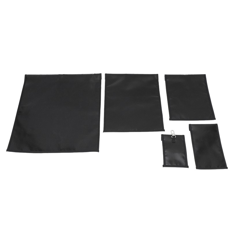 5pcs Faraday Bags Fireproof Waterproof Signal Blocking Large Prevent Tracking