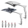 Motorcycle Mirrors for Handlebars, Chrome Adjustable Motorcycle Rearview Mirrors Competible