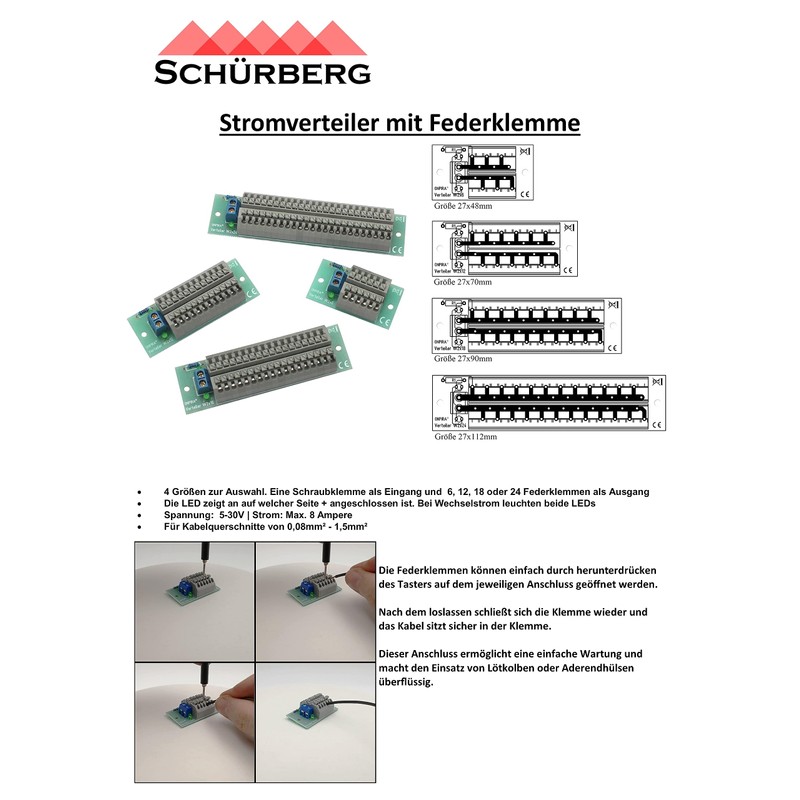 Schürberg Power Distributor for Model Making/RC | DC & AC