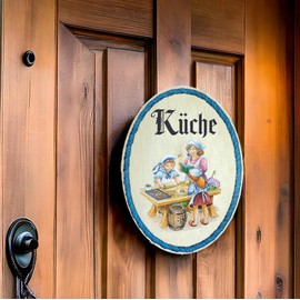 Kaltner Präsente Gift idea – decorative door sign in antique design decorative item kitchen (18 x 13 cm)