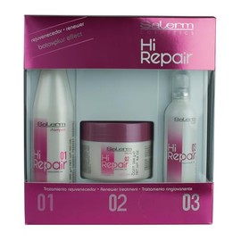 Salerm Cosmetics Hi Repair Kit (Shampoo 9.0 Ounce + Mask 8.6 Ounce + Finish 3.38 Ounce)
