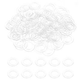 uxcell 120 Pcs M10 PVC Flat Washers 10mm ID 15mm OD 0.5mm Thick Plain Washer Grommets Plastic Sheet Gasket Fastener Sealing Spacer Gasket Ring Water Hose Washers, Clear