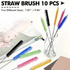 Straw Cleaner Brush 10PCS Long Straw Brushes Reusable Nylon Tube