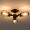 moonkist Vintage Ceiling Light Industrial Semi-Flush Mount Ceiling Light Metal