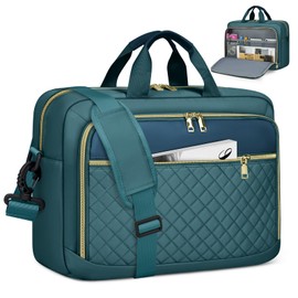 NEWHEY Laptop Bag 17.3 Inch Laptop Briefcase for Women Men Waterproof Shoulder Messenger Bag Large Computer Bag for Business Office Work College, Dark Green