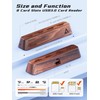 AODUKE 8-Port USB 3.0 SD Card Reader, Walnut Wood Design