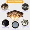 Farmhouse 4-Light Flush Mount Ceiling Lights, Adjustable Motion Sensor Square