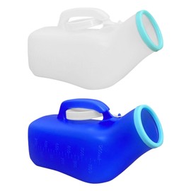 2 Pack Urinal Bottles for Men,Urin-e Bottle with Lid Urin-e Collection 1200ml for Hospitals Emergency, Incontinence, Outdoor, car, Travel. ﻿