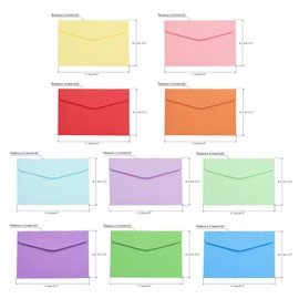 PATIKIL Mini Envelopes, 100 Pack Paper Blank Small Items Storage Business Card Holder for Greeting Note Party, Multicolor