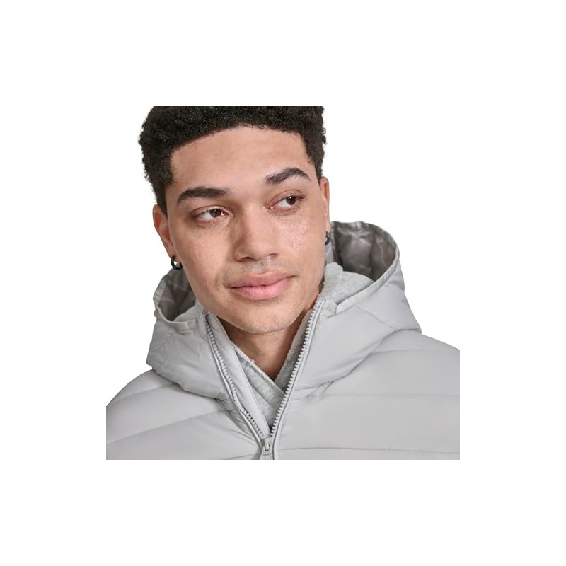 Champion Men's Performance Lightweight Puffer Jacket with Hood, Ice