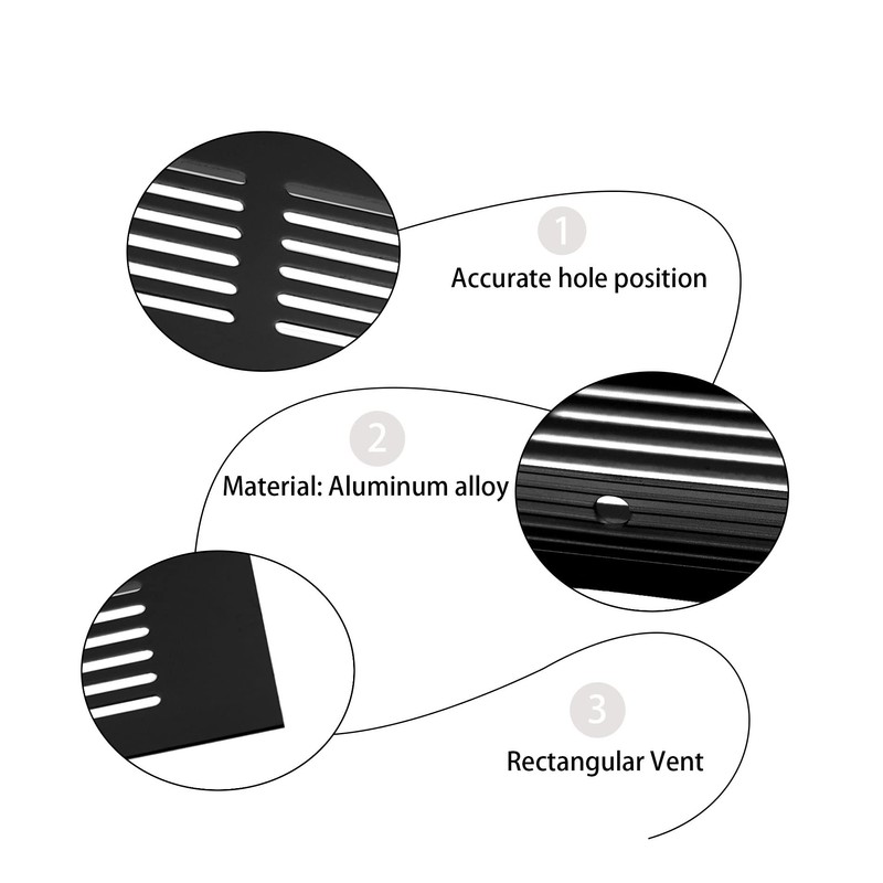 2PCS Air Vent Cover,TTZEZE Aluminium Alloy Rectangle Vent Covers for
