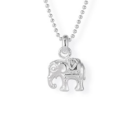Drachenfels small elephant pendant made of real silver, Ganesh collection, elegant pendant for women made of 925 sterling silver, designer jewellery, D GAN 34/AG, Sterling Silver