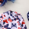 Infant Baby Girl Swimsuit One-Piece Long Sleeve Rash Guard with