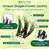 KEYYOU Lash Clusters 3D Effect Volume Eyelash Clusters Flaunt Style