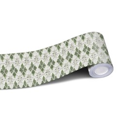 IVN Wallpaper Border Peel and Stick Wall Floral Decorative Wall Trim Self Adhesive Border for Walls Mirror Frame Accent Strip for Bedroom Kitchen LivingRoom Vintage Design 4x196 Inch