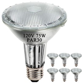 MISDOOD PAR30 Long Neck Halogen Flood Light Bulbs, 120V 39W, Dimmable High Output, E26 Medium Base, 2700K Warm Lighting, 3000 Hours for Recessed Light Bulb, 6 Pack