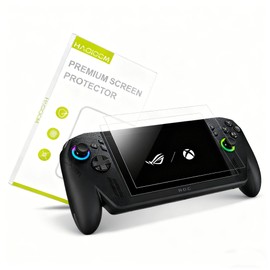 HAOLOCM 2 Pack AR Tempered Screen Protector for ROG Ally X, Anti-Fingerprint & Scratch Resistant, Bubble-Free Easy Installation, HD Clear Transparent, Essential Accessories for ASUS ROG Ally X Gaming Handheld