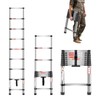 VEVOR Telescoping Ladder, 8.5ft Stainless Steel Lightweight Extension Ladder, Multi-Button