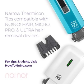 no!no! Thermicon Narrow Tip Refill Pack - Hair Removal for Women - Flawless Replacement Heads Attach to Device for a Smooth Hairless Face, Underarm, & Bikini Area