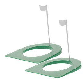 Totority 2pcs Portable Practice Putting Cup Flag Lightweight Golf Training Aid for Improving Putting Skills for Home Office and Parties Random Color
