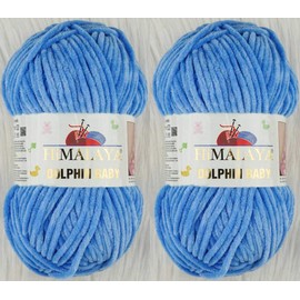 Himalaya Dolphin Baby Yarn Knitting Yarn 2 Skeins 264 Yards 2x100gram Super Bulky Baby Blanket Yarn (80327)