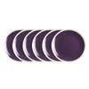 HomeVss Rock Ridge Speckled Stoneware Dinnerware Set (18pc Set, Violet