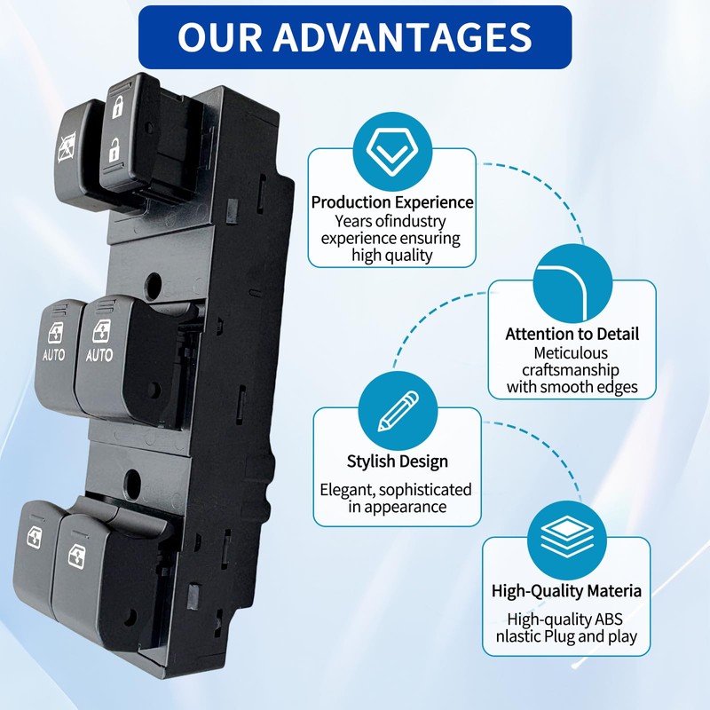 BELGEMAY 83071AL05A Driver Side Window Switch,Front Dual auto Lift Function