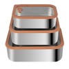 FANGOOLSS Premium 304 Stainless Steel Food Containers Set - Leakproof