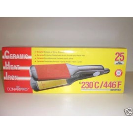 CONAIR PRO 2 1/2" CERAMIC HEAT IRON 25 HEAT SETTINGS