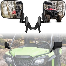SAUTVS Adjustable Side Mirrors Compatible with Honda Pioneer 520 2021-2025, Pioneer 500 2015-2023, High-definition Clear Exterior Wider Foldable Side Rearview Mirror with Bracket Accessories, 2PCS