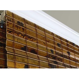 ARLO BLINDS Sheer Bamboo Roman Shades with Valance - Java Deep, 31" W x 60" H - Light Filtering Cordless Blinds for Interior Windows - Real Natural Bamboo Material - Mounting Hardware Included