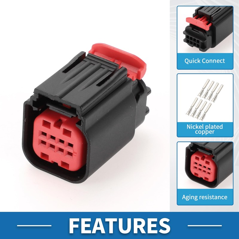 A ABSOPRO 8 Pin Reversing Module Connector Plug Female Wire