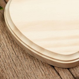 Pack of 4 Unfinished Wood Beveled Edge Heart Plaques from Factory Direct Craft - Blank Wooden Heart Signs for DIY Crafts and Projects (7" H x 7" W)