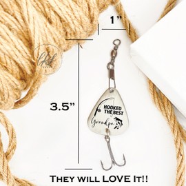 Fishing Gift for Grandpa Gift Idea for Grandpa Birthday Gift Idea Grandpa Father's Day Gift Idea Grandpa Christmas Gift Idea Grandpa Stocking Stuffer Fishing Lure Grandpa FBA-HOOKED-LURE (Grandpa)