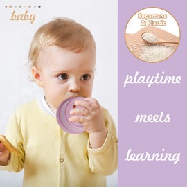 Baby Stacking Cups Toy, Nesting Cups Set for Toddler Aged 6-12 Months, 8PCS Kids Bathing Rainbow Stackable Toys, Montessori Learning Gift for Boys and Girls 1-3