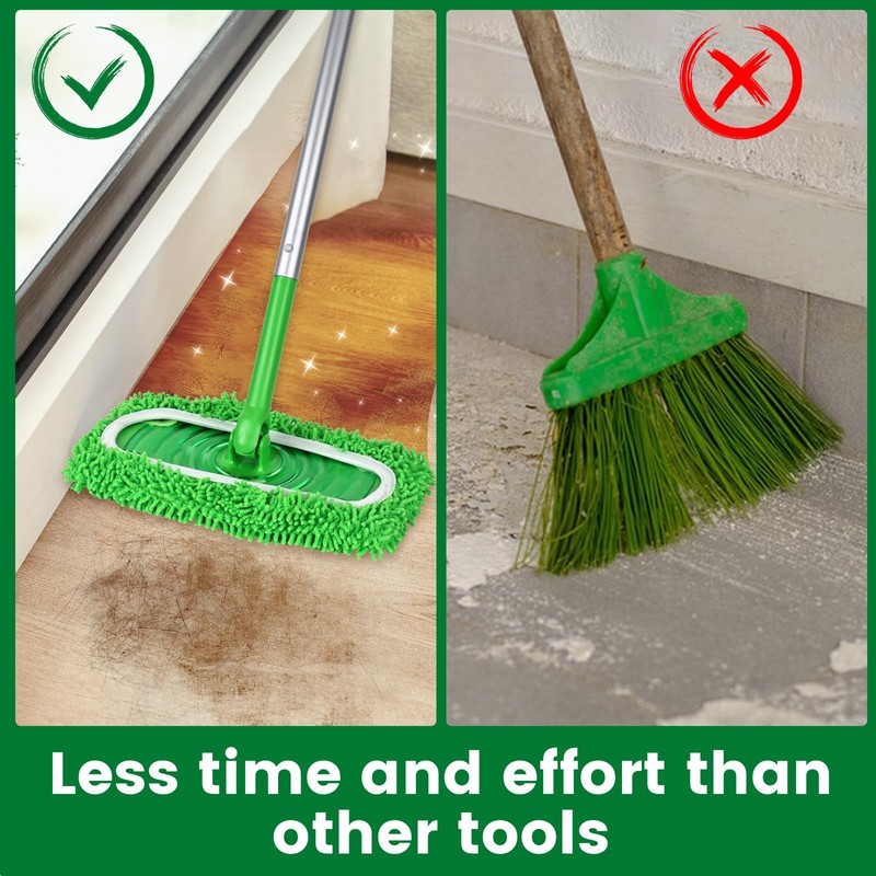 6Pcs Reusable Microfiber Mop Pads Compatible with Sweeper Mop, Replacement