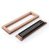 Red Oak Hardwood Flush Mount Floor Register, 2X12 Inch, with