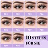 B&Q P02 False Eyelashes, Cat Eye Eyelash Extensions, Fluffy Cluster